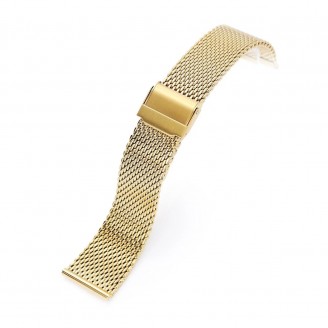 Stainless Steel Mesh Band Gold